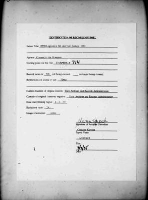 NYS Bill and Veto Jackets: 1993, Chapter 714