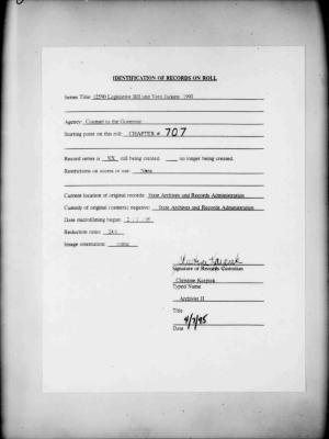 NYS Bill and Veto Jackets: 1993, Chapter 707