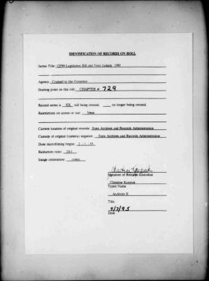 NYS Bill and Veto Jackets: 1993, Chapter 729