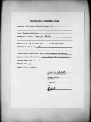 NYS Bill and Veto Jackets: 1993, Chapter 706