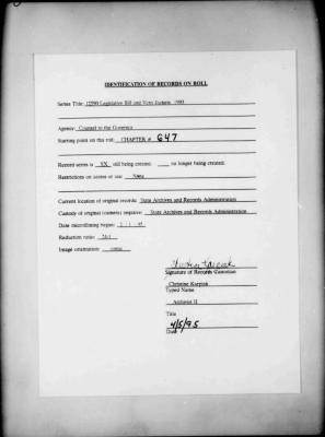 NYS Bill and Veto Jackets: 1993, Chapter 647