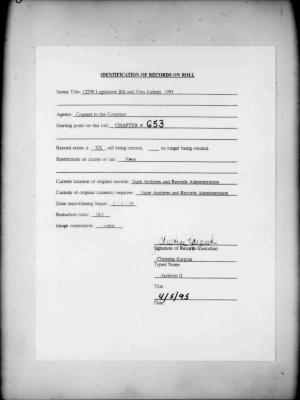 NYS Bill and Veto Jackets: 1993, Chapter 653