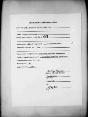 NYS Bill and Veto Jackets: 1993, Chapter 688