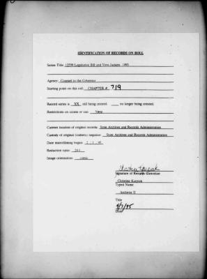 NYS Bill and Veto Jackets: 1993, Chapter 719