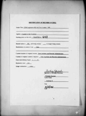 NYS Bill and Veto Jackets: 1993, Chapter 643