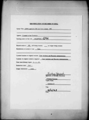NYS Bill and Veto Jackets: 1993, Chapter 694