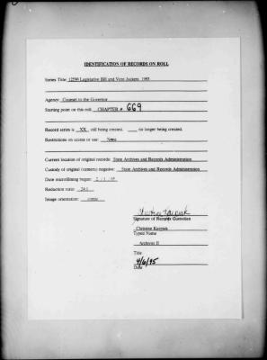 NYS Bill and Veto Jackets: 1993, Chapter 669