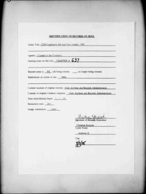 NYS Bill and Veto Jackets: 1993, Chapter 637