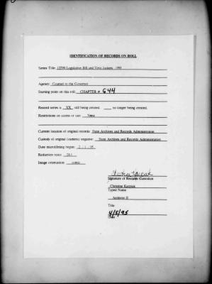 NYS Bill and Veto Jackets: 1993, Chapter 644