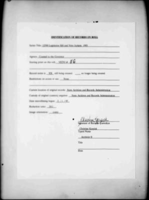 NYS Bill and Veto Jackets: 1993, Veto 56