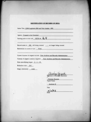 NYS Bill and Veto Jackets: 1993, Veto 24