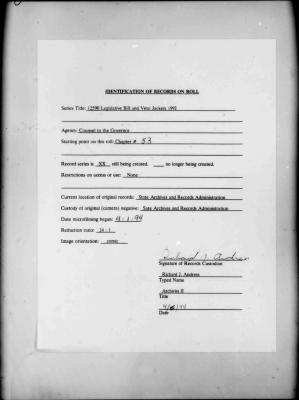 NYS Bill and Veto Jackets: 1992, Chapter 53