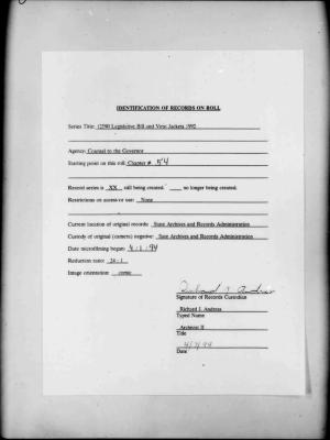 NYS Bill and Veto Jackets: 1992, Chapter 54