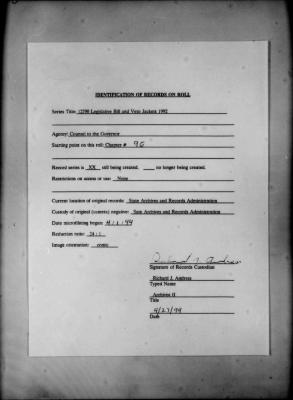 NYS Bill and Veto Jackets: 1992, Chapter 96