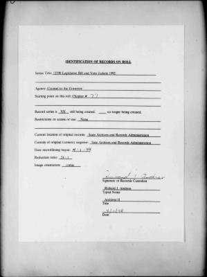NYS Bill and Veto Jackets: 1992, Chapter 77