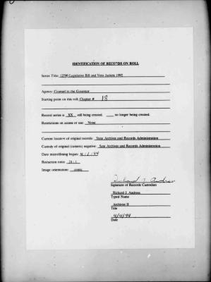 NYS Bill and Veto Jackets: 1992, Chapter 18