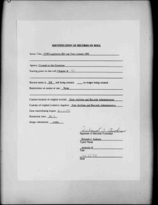 NYS Bill and Veto Jackets: 1992, Chapter 41