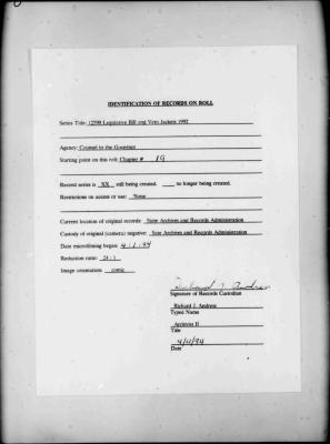 NYS Bill and Veto Jackets: 1992, Chapter 19