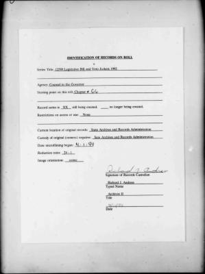 NYS Bill and Veto Jackets: 1992, Chapter 66