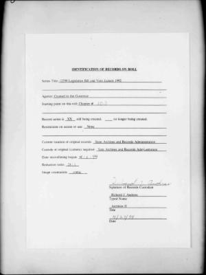 NYS Bill and Veto Jackets: 1992, Chapter 103
