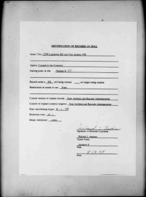 NYS Bill and Veto Jackets: 1992, Chapter 88