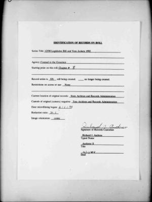 NYS Bill and Veto Jackets: 1992, Chapter 8