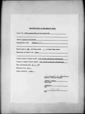 NYS Bill and Veto Jackets: 1992, Chapter 92