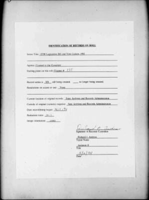 NYS Bill and Veto Jackets: 1992, Chapter 150