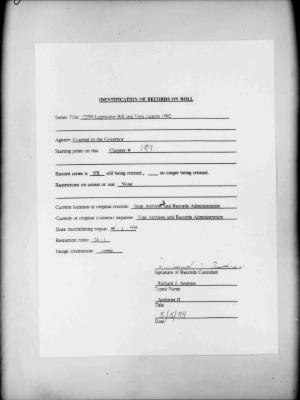 NYS Bill and Veto Jackets: 1992, Chapter 189