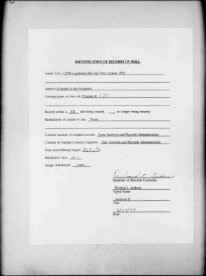 NYS Bill and Veto Jackets: 1992, Chapter 130
