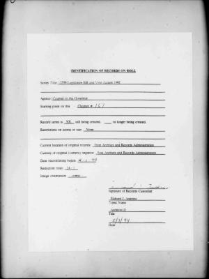 NYS Bill and Veto Jackets: 1992, Chapter 167
