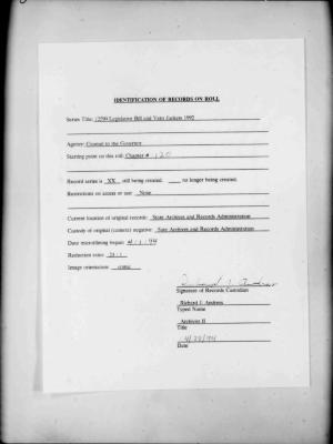 NYS Bill and Veto Jackets: 1992, Chapter 120