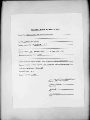 NYS Bill and Veto Jackets: 1992, Chapter 117