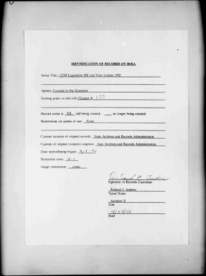 NYS Bill and Veto Jackets: 1992, Chapter 133