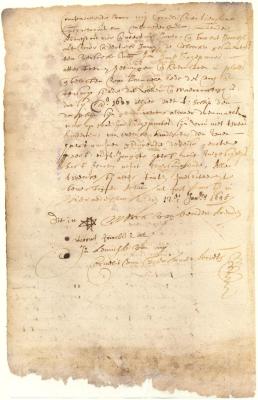 Declaration of Leendert Arentsen and Barent Jacobsen as to food supplied to Jan Jansen Schepmoes and family on board the Dolphyn in 1638