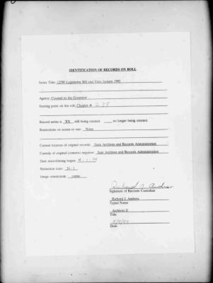 NYS Bill and Veto Jackets: 1992, Chapter 238