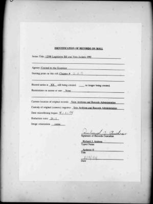 NYS Bill and Veto Jackets: 1992, Chapter 225