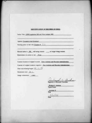 NYS Bill and Veto Jackets: 1992, Chapter 211