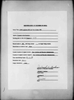 NYS Bill and Veto Jackets: 1992, Chapter 284