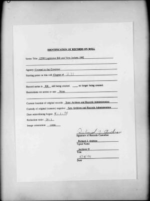 NYS Bill and Veto Jackets: 1992, Chapter 231
