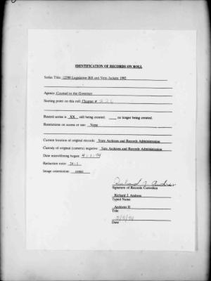 NYS Bill and Veto Jackets: 1992, Chapter 226
