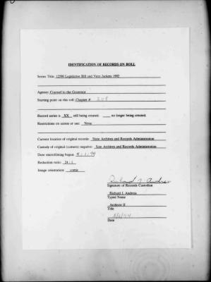 NYS Bill and Veto Jackets: 1992, Chapter 208