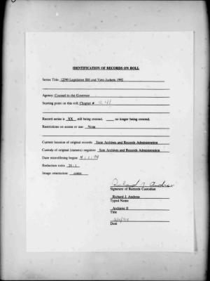 NYS Bill and Veto Jackets: 1992, Chapter 241
