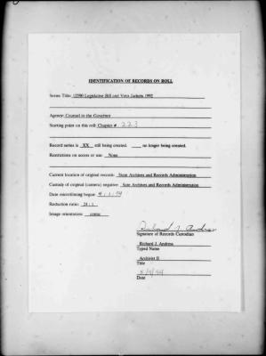 NYS Bill and Veto Jackets: 1992, Chapter 223