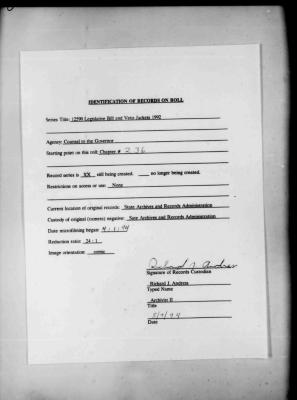 NYS Bill and Veto Jackets: 1992, Chapter 236
