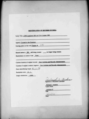 NYS Bill and Veto Jackets: 1992, Chapter 281