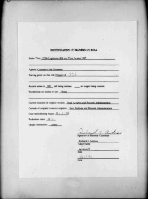 NYS Bill and Veto Jackets: 1992, Chapter 305
