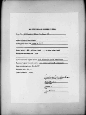 NYS Bill and Veto Jackets: 1992, Chapter 283