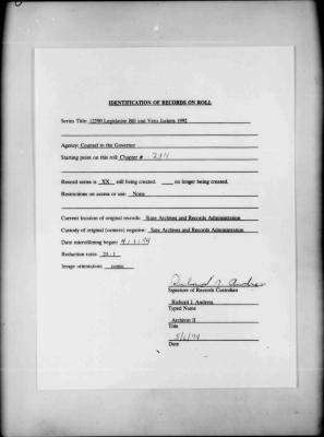 NYS Bill and Veto Jackets: 1992, Chapter 214