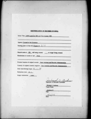 NYS Bill and Veto Jackets: 1992, Chapter 276